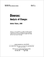 Divorces Analysis of Changes United States 1969