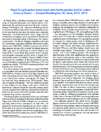 Fixed Drug Eruption Associated with Sulfonamides Sold in Latino Grocery Stores  Greater Washington DC Area 20122013