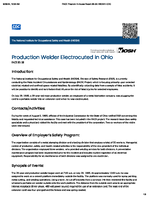 Production Welder Electrocuted in Ohio FACE 8538