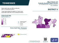 TN Congressional District 04 Stroke and Federally Qualified Health Centers Map 119th Congress