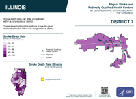 IL Congressional District 07 Stroke and Federally Qualified Health Centers Map 119th Congress