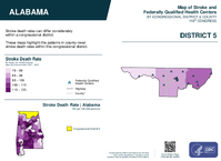 AL Congressional District 05 Stroke and Federally Qualified Health Centers Map 119th Congress