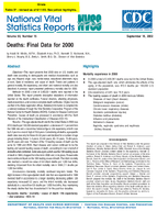 Deaths Final Data for 2000