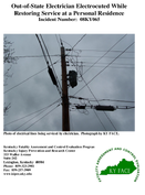 OutofState Electrician Electrocuted While Restoring Service at a Personal Residence