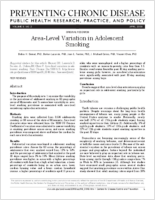 AreaLevel Variation in Adolescent Smoking