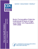 Body composition data for individuals eight years of age and older US population 19992004