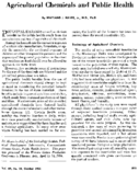 Agricultural chemicals and public health