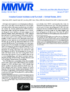 Invasive Cancer Incidence and Survival  United States 2013