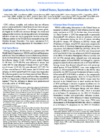 Update Influenza Activity  United States September 28December 6 2014