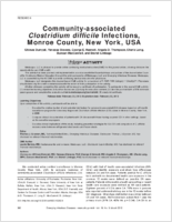 Communityassociated Clostridium difficile Infections Monroe County New York USA