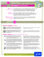 mPINC 2013 Survey CDC Survey of Maternity Practices in Infant Nutrition and Care Michigan Results Report