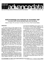 AIDS Knowledge and Attitudes for November 1987 Provisional Data From the National Health Interview Survey