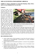 Farmer Entangled in Unguarded Rotating Motor Driveshaft on FarmModified EarCorn Elevator