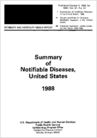 MMWR Morbidity and Mortality Weekly Report Published October 6 1989 for 1988  Vol 37  No 54 Summary of Notifiable Diseases United States 1988