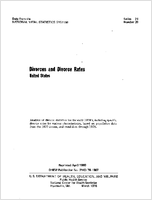 Divorces and Divorce Rates United States