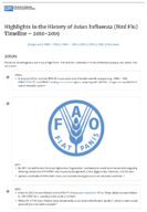 Highlights in the History of Avian Influenza Bird Flu Timeline  20102019