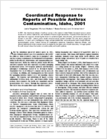 Coordinated Response to Reports of Possible Anthrax Contamination Idaho 2001