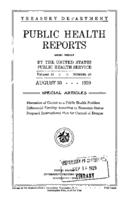 Public Health Reports  v 44 no 35  cover