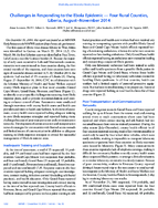 Challenges in Responding to the Ebola Epidemic  Four Rural Counties Liberia AugustNovember 2014