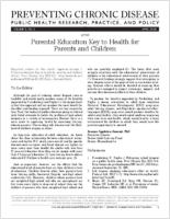 Parental Education Key to Health for Parents and Children