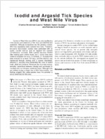 Ixodid and Argasid Tick Species and West Nile Virus