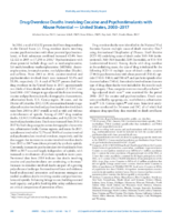 Drug Overdose Deaths Involving Cocaine and Psychostimulants with Abuse Potential  United States 20032017
