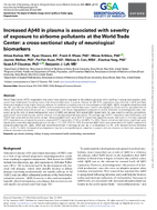 Increased A40 in Plasma Is Associated with Severity of Exposure to Airborne Pollutants at the World Trade Center A CrossSectional Study of Neurological Biomarkers