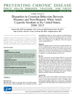 Disparities in Cessation Behaviors Between Hispanic and NonHispanic White Adult Cigarette Smokers in the United States 20002015