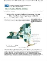 Geographic Access to Diabetes Prevention Program Sites New York State Department of Health