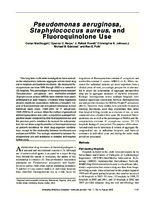 Pseudomonas aeruginosa Staphylococcus aureus and Fluoroquinolone Use