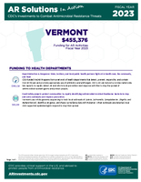 CDCs Investments to Combat Antibiotic Resistance Threats Vermont Fiscal Year 2023