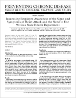 Increasing Employee Awareness of the Signs and Symptoms of Heart Attack and the Need to Use 911 in a State Health Department