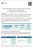 CDCFunded HIV Testing in the United States Puerto Rico and US Virgin Islands 2021 Annual HIV Testing Report