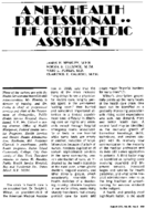 A new health professionalthe orthopedic assistant