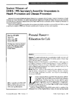 DHHS 1995 Secretarys Award for Innovations in Health Promotion and Disease Prevention