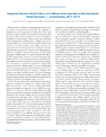 Reported Adverse Health Effects in Children from Ingestion of AlcoholBased Hand Sanitizers  United States 20112014