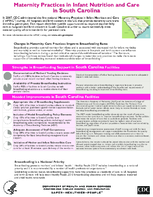Maternity Practices in Infant Nutrition and Care mPINC in South Carolina 2010