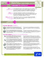 mPINC 2013 Survey CDC Survey of Maternity Practices in Infant Nutrition and Care Colorado Results Report