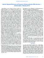 Interim Adjusted Estimates of Seasonal Influenza Vaccine Effectiveness  United States February 2013