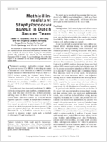 Methicillinresistant Staphylococcus aureus in Dutch Soccer Team