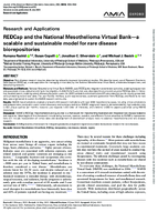 REDCap and the National Mesothelioma Virtual Bank  a Scalable and Sustainable Model for Rare Disease Biorepositories