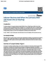 Laborer Electrocuted When He Contacts 4160Volt Power Line on Rooftop FACE 8937