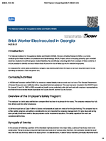 Brick Worker Electrocuted in Georgia FACE 8537