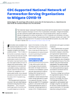 CDCSupported National Network of FarmworkerServing Organizations to Mitigate COVID19