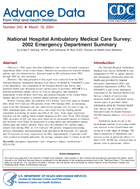 National Hospital Ambulatory Medical Care Survey 2002 Emergency Department Summary