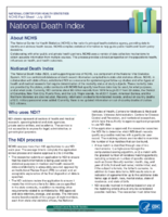 National Death Index NCHS Fact Sheet July 2019