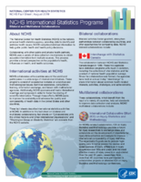NCHS international statistics programs bilateral and multilateral collaborations August 2019