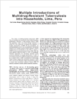 Multiple Introductions of MultidrugResistant Tuberculosis into Households Lima Peru