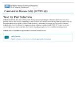 Test for Past Infection May 05 2020