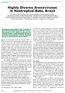Highly Diverse Arenaviruses in Neotropical Bats Brazil